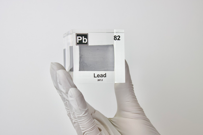 Lead Element Cube - 2" Acrylic Display - Atomic Number 82