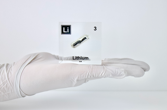 Lithium Element Cube - 2" Acrylic Display - Atomic Number 3