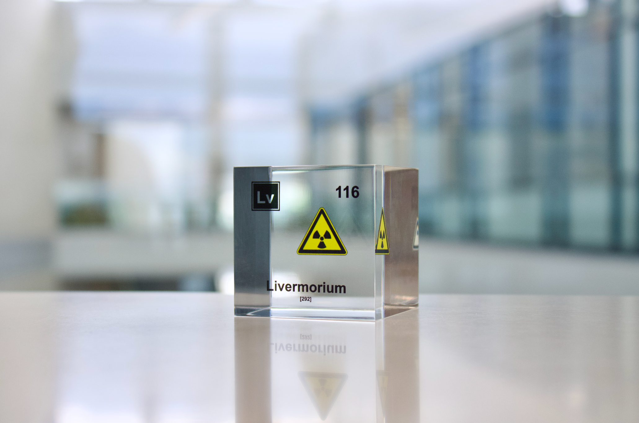 Livermorium Element Cube - 2" Acrylic Display - Atomic Number 116