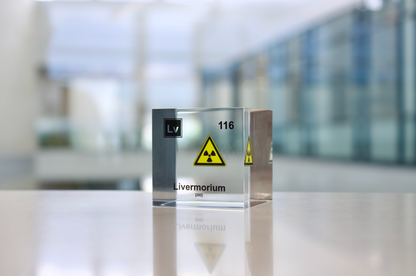 Livermorium Element Cube - 2" Acrylic Display - Atomic Number 116