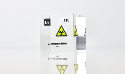Livermorium Element Cube - 2" Acrylic Display - Atomic Number 116