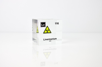 Livermorium Element Cube - 2" Acrylic Display - Atomic Number 116