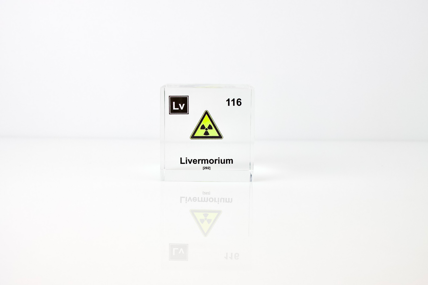 Livermorium Element Cube - 2" Acrylic Display - Atomic Number 116