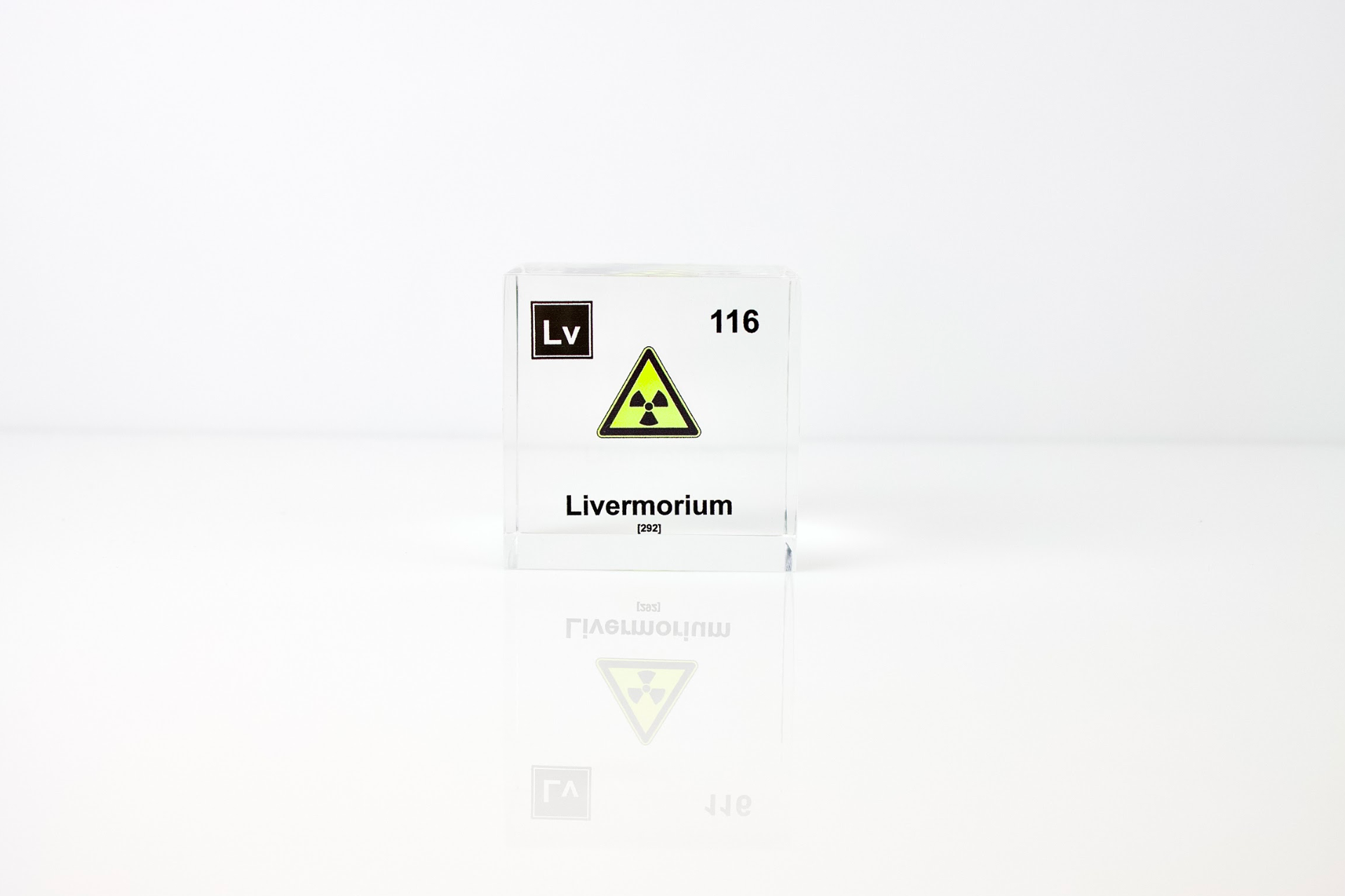 Livermorium Element Cube - 2" Acrylic Display - Atomic Number 116