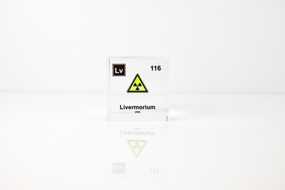 Livermorium Element Cube - 2" Acrylic Display - Atomic Number 116