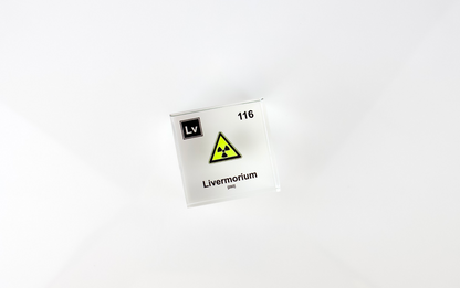 Livermorium Element Cube - 2" Acrylic Display - Atomic Number 116