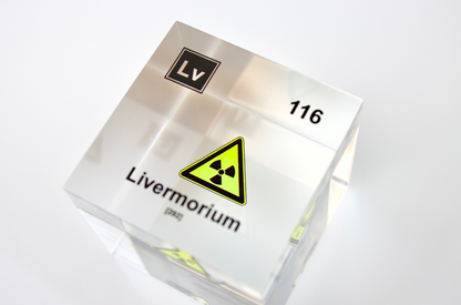 Livermorium Element Cube - 2" Acrylic Display - Atomic Number 116