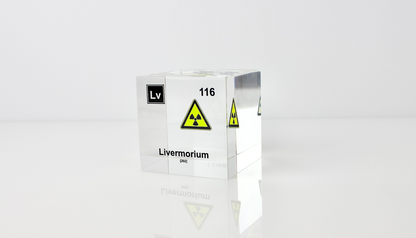 Livermorium Element Cube - 2" Acrylic Display - Atomic Number 116