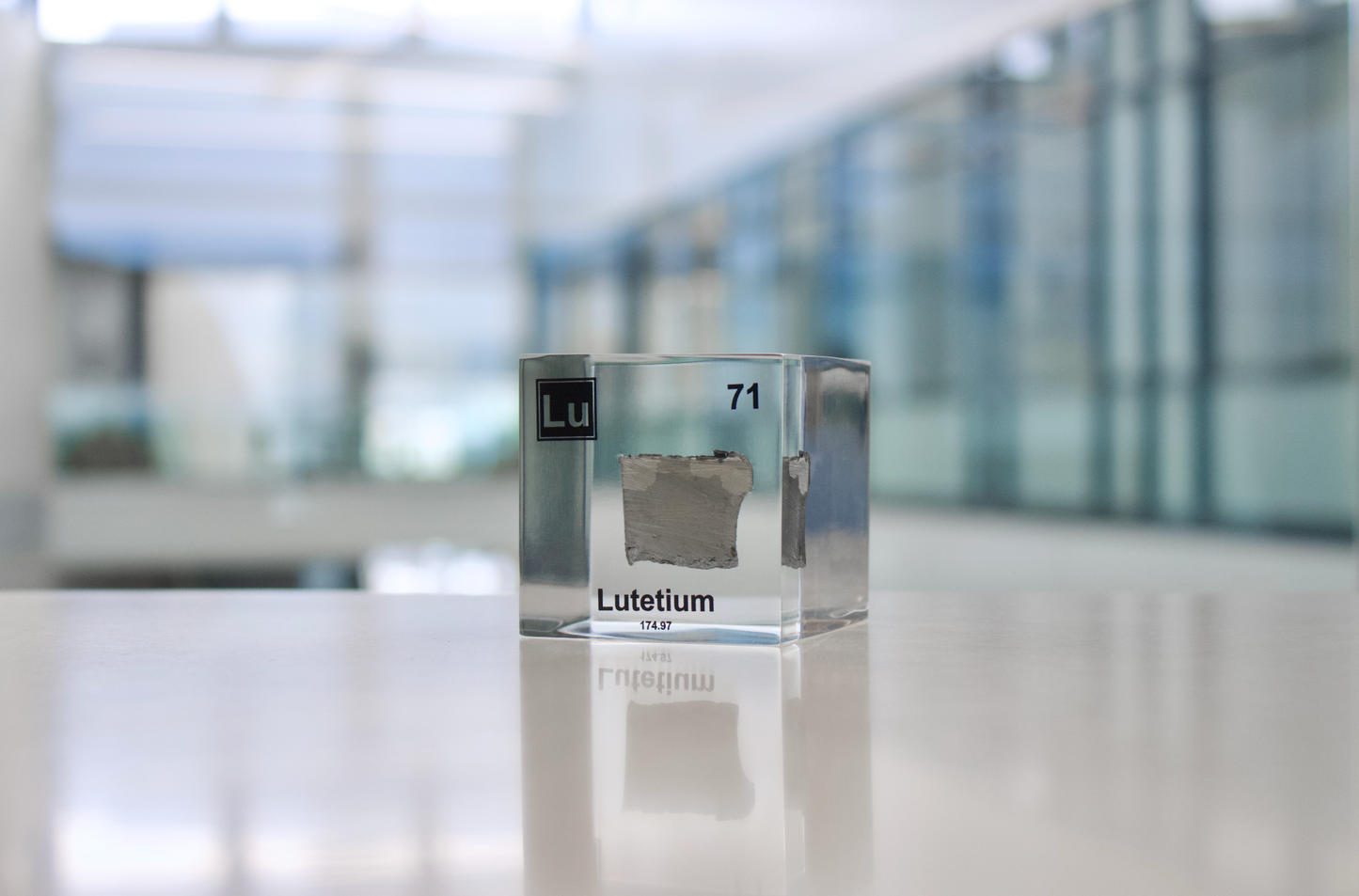 Lutetium Element Cube - 2" Acrylic Display - Atomic Number 71
