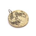Harvest Moon Brass Necklace - 1 in / 26 mm Pendant or Charm