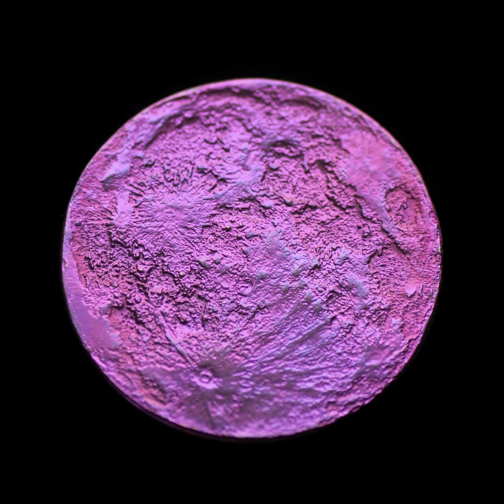Purple Moon Coin - 1 in / 26 mm Anodized Niobium