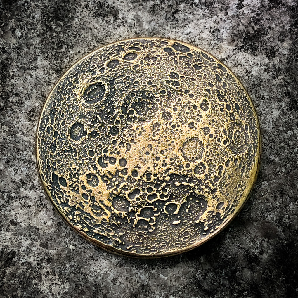 Brass Super Harvest Moon Coin - Large 1.5 in