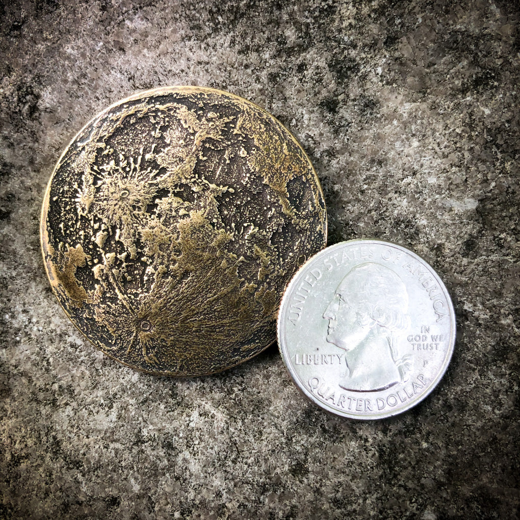 Brass Super Harvest Moon Coin - Large 1.5 in