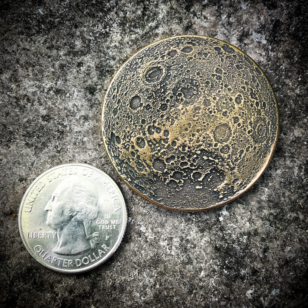 Brass Super Harvest Moon Coin - Large 1.5 in