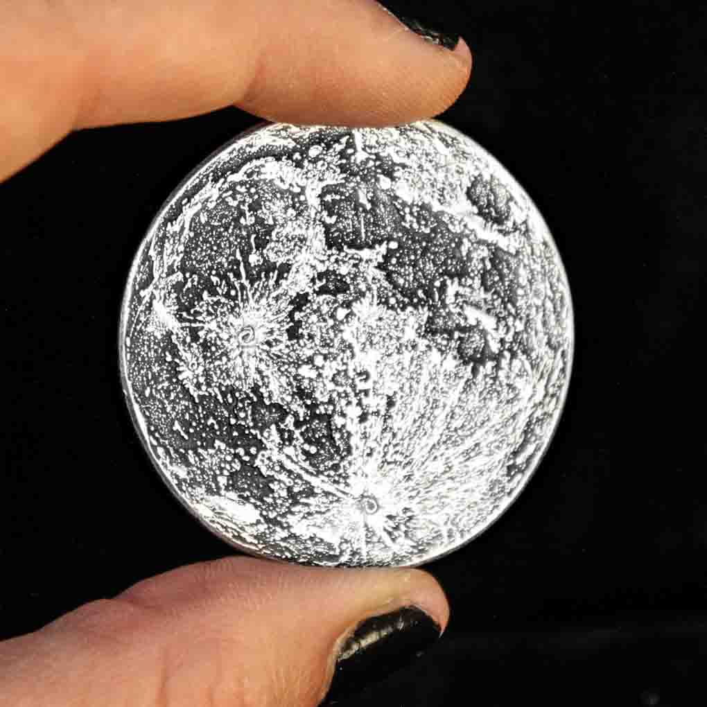Silver Supermoon 1 oz Coin - Large 1.5 in / 38 mm