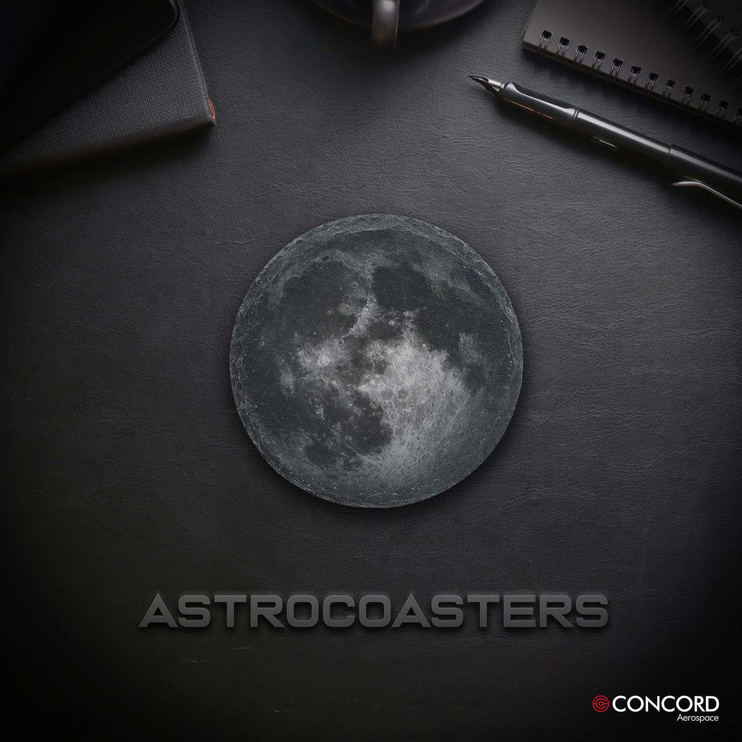 THE MOON - SLATE COASTER