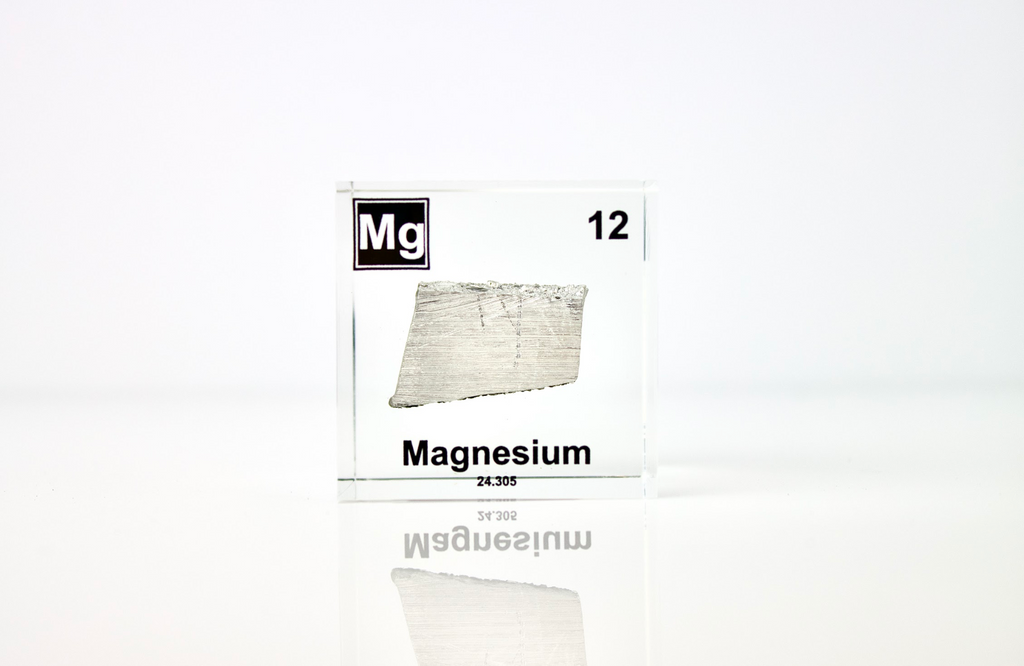 Magnesium Element Cube - 2" Acrylic Display - Atomic Number 12