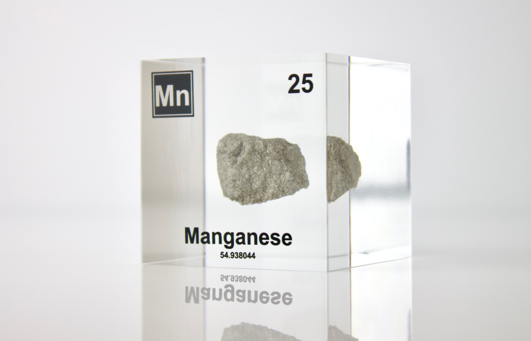 Manganese Element Cube - 2" Acrylic Display - Atomic Number 25