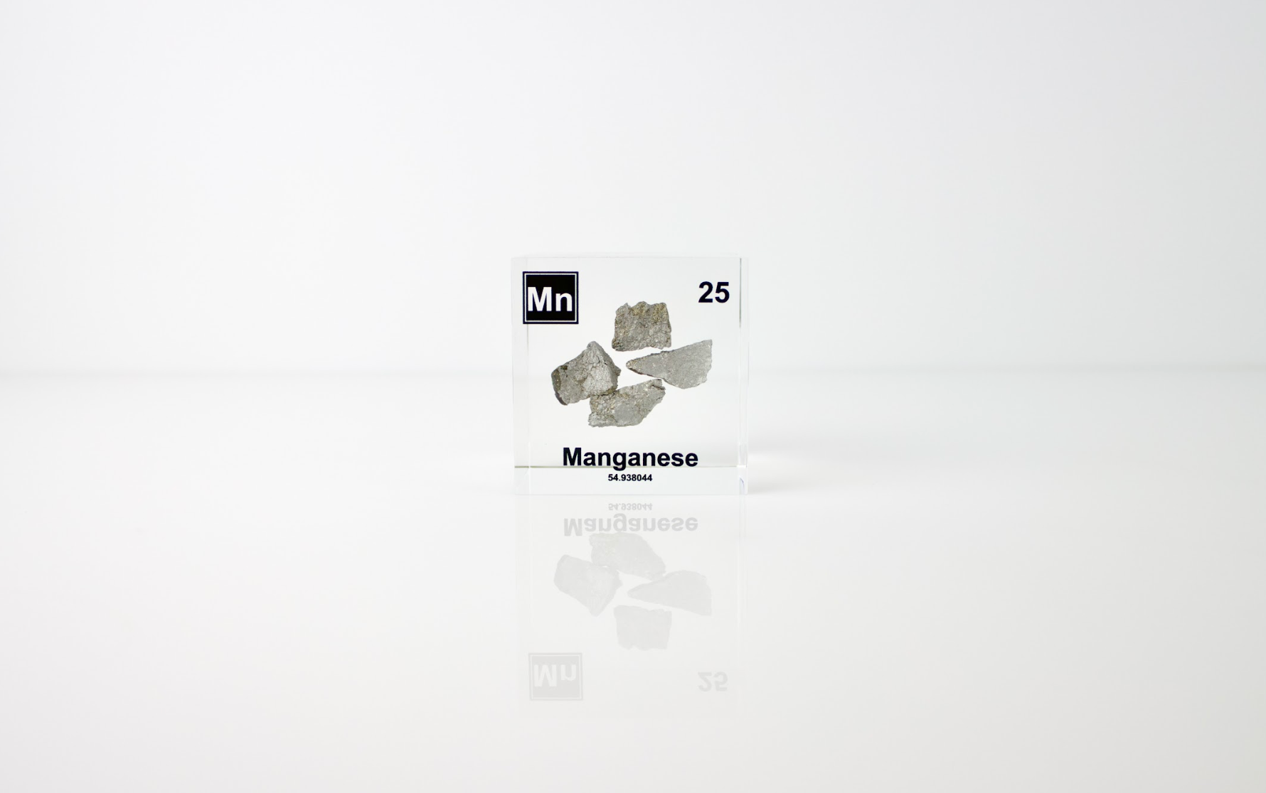 Manganese Element Cube - 2" Acrylic Display - Atomic Number 25