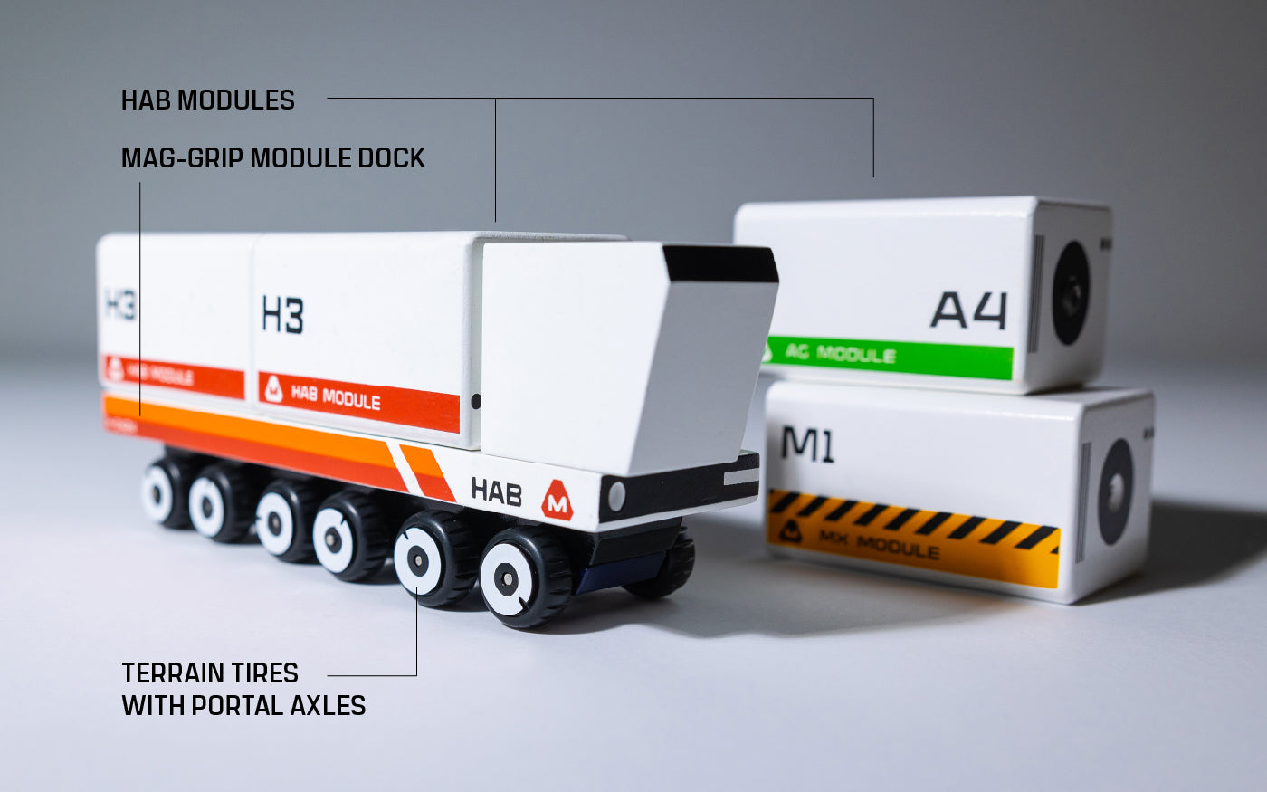 M.A.R.G.E. Wooden Mars Vehicles: DARK DEPTHS SET