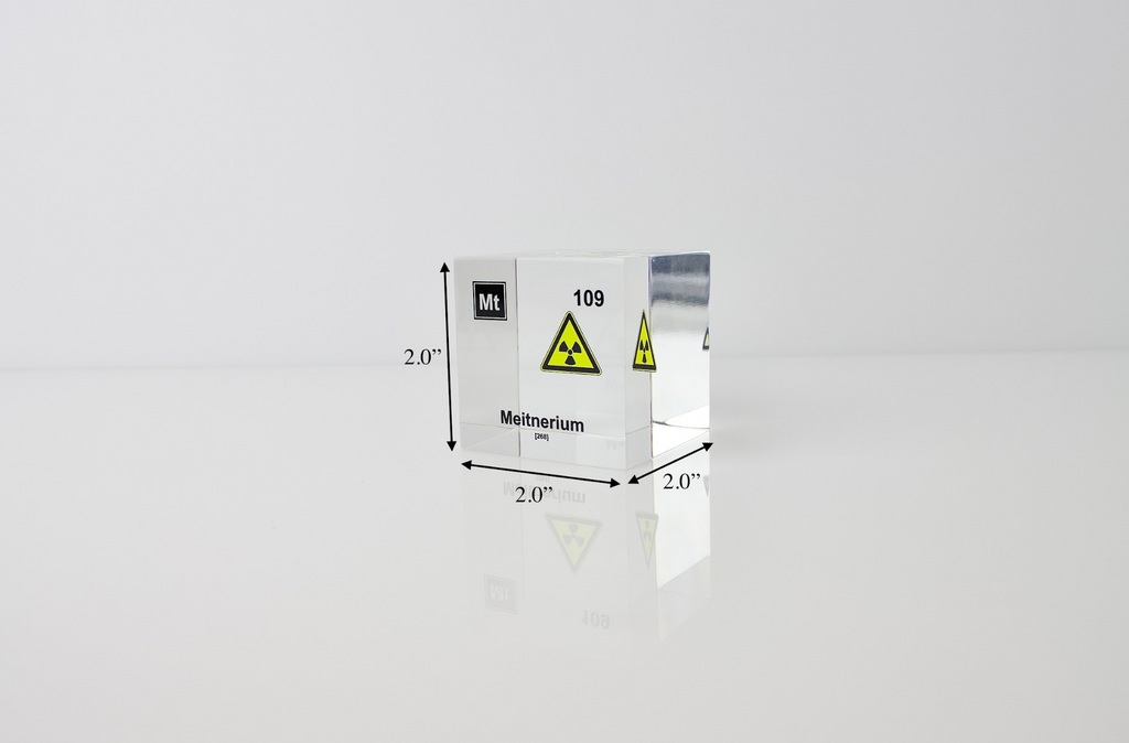 Meitnerium Element Cube - 2" Acrylic Display - Atomic Number 109