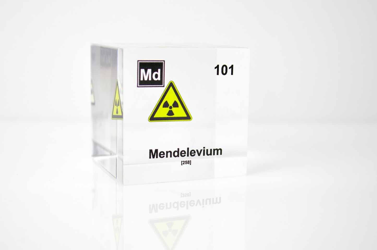 Mendelevium Element Cube - 2" Acrylic Display - Atomic Number 101