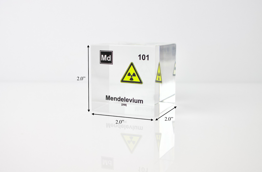 Mendelevium Element Cube - 2" Acrylic Display - Atomic Number 101