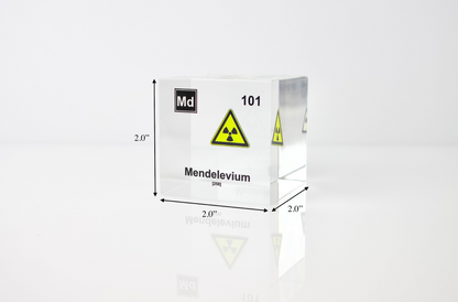 Mendelevium Element Cube - 2" Acrylic Display - Atomic Number 101