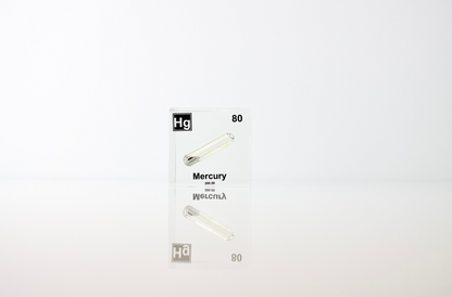 Mercury Element Cube - 2" Acrylic Display - Atomic Number 80