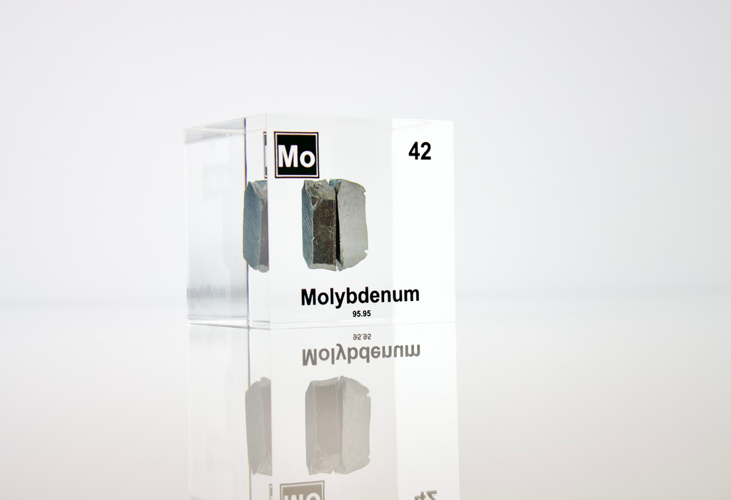 Molybdenum Element Cube - 2" Acrylic Display - Atomic Number 42