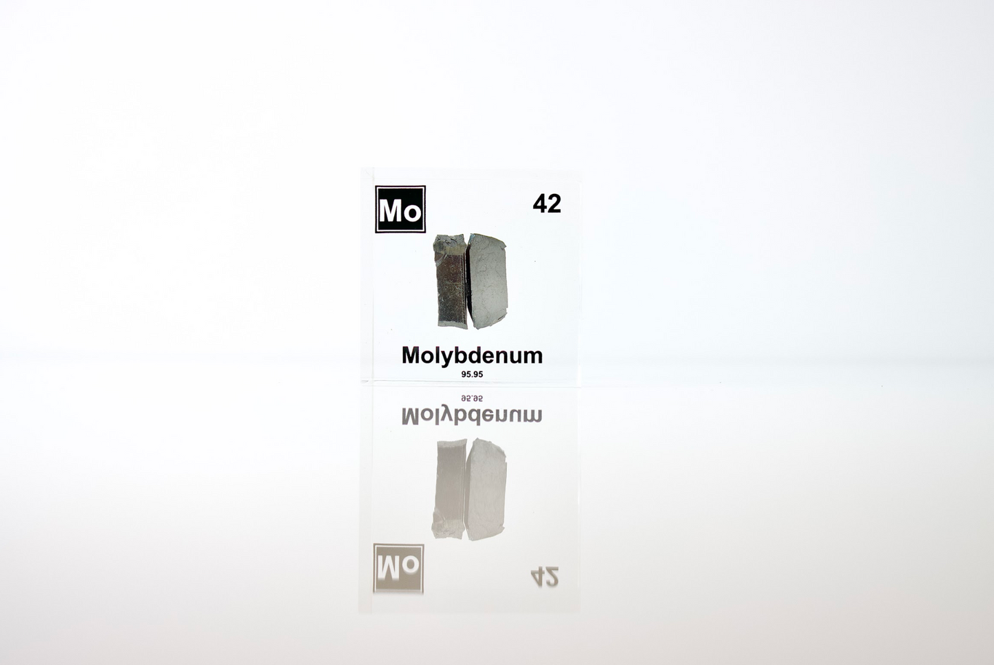 Molybdenum Element Cube - 2" Acrylic Display - Atomic Number 42