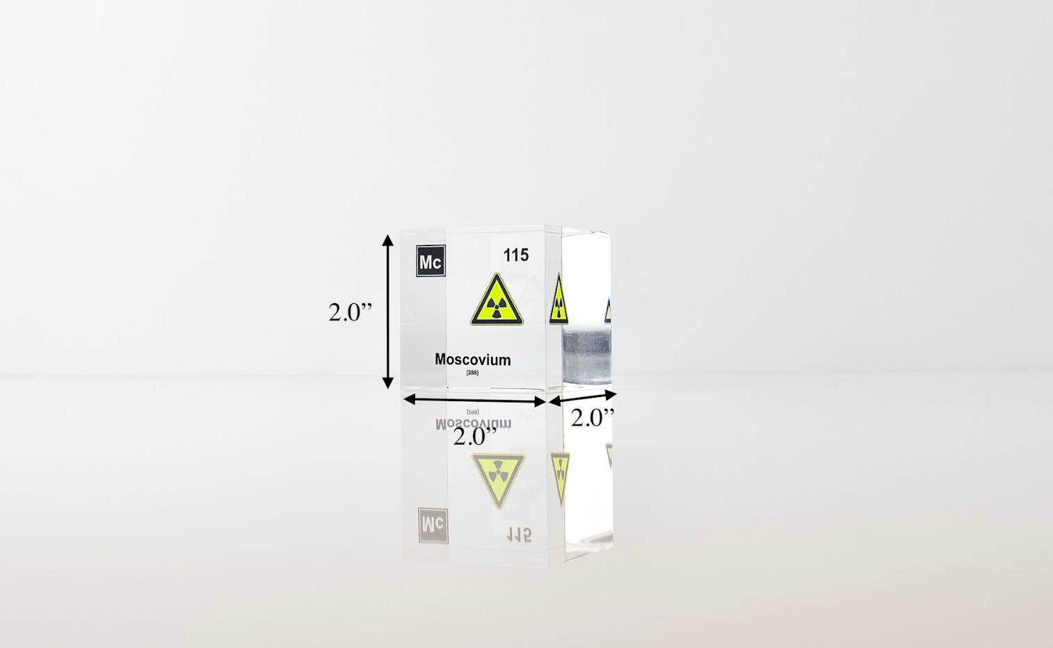 Moscovium Element Cube - 2" Acrylic Display - Atomic Number 115
