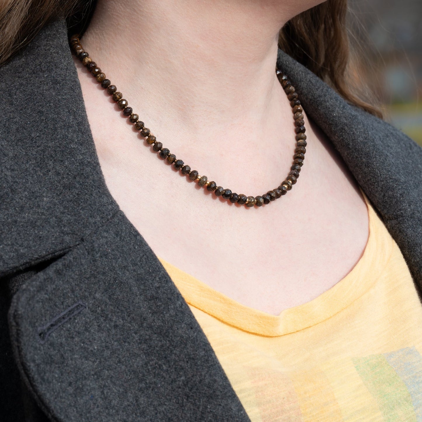 Chondritic Meteorite NWA 869 Necklace