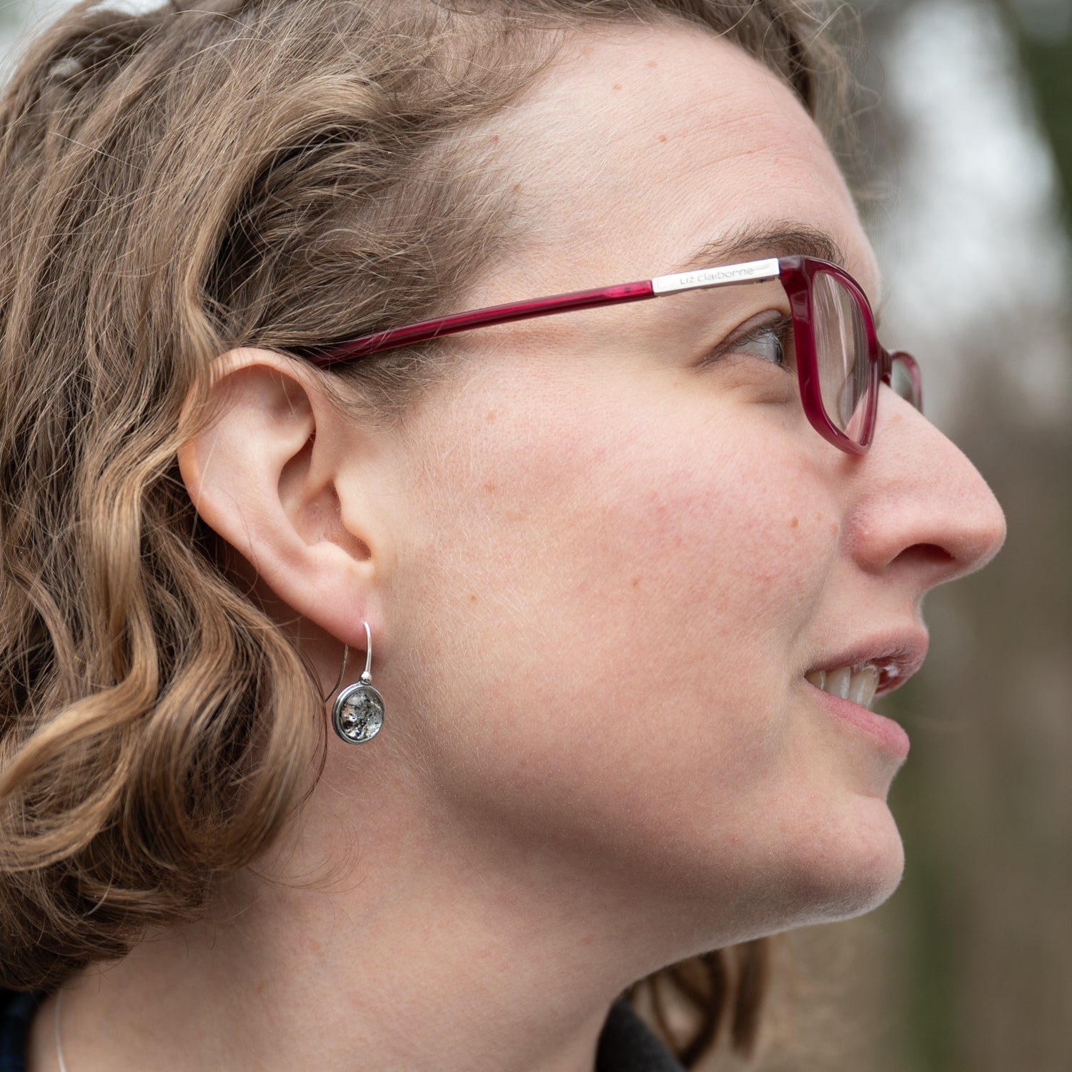 Nebula Fire Earrings - Birth of the Solar System - Allende Meteorite