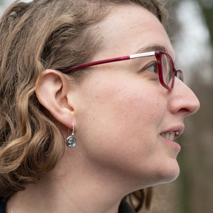 Nebula Fire Earrings - Birth of the Solar System - Allende Meteorite