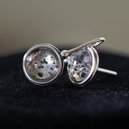 Nebula Fire Earrings - Birth of the Solar System - Allende Meteorite