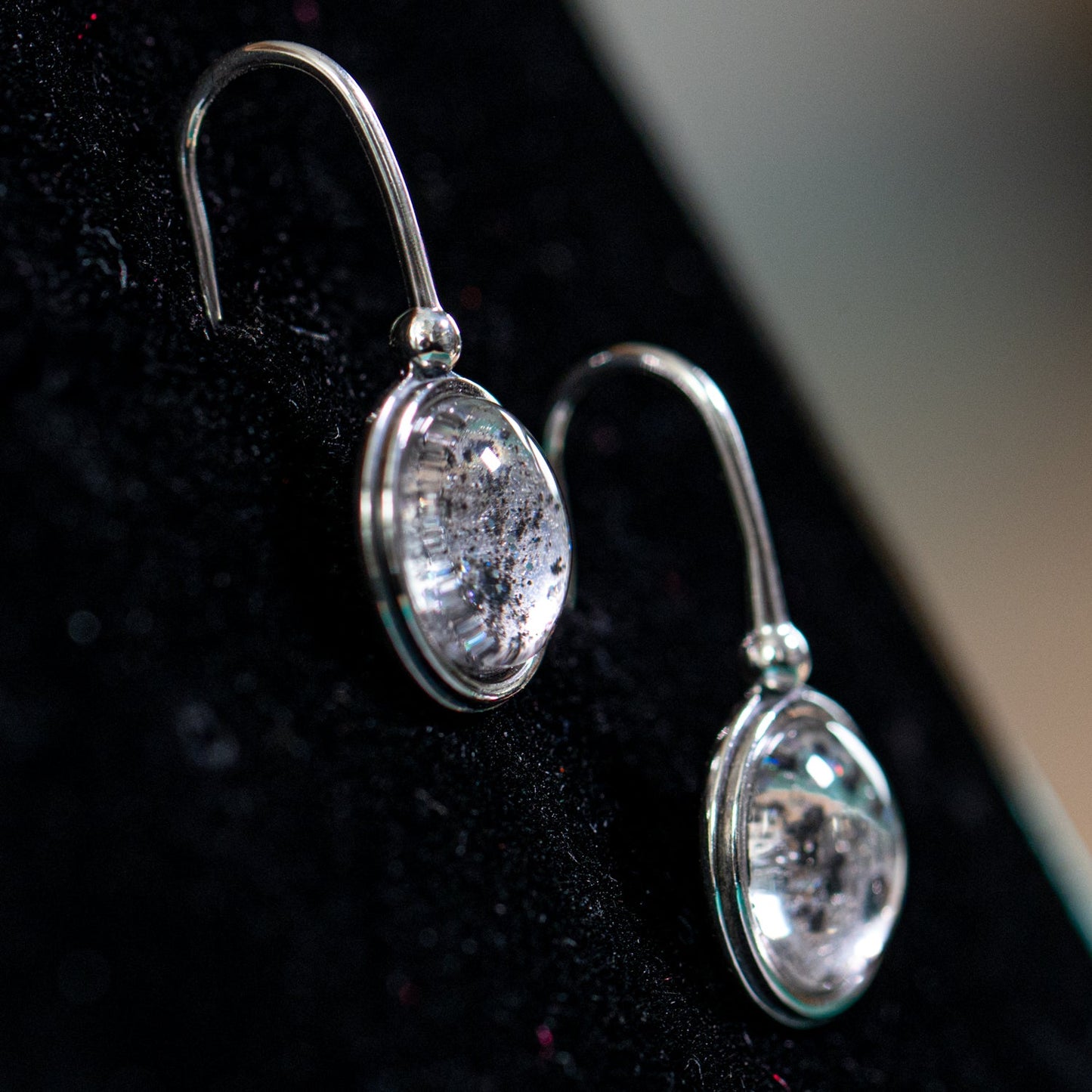Nebula Fire Earrings - Birth of the Solar System - Allende Meteorite