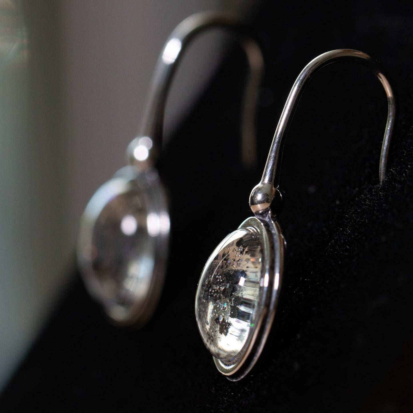 Nebula Fire Earrings - Birth of the Solar System - Allende Meteorite