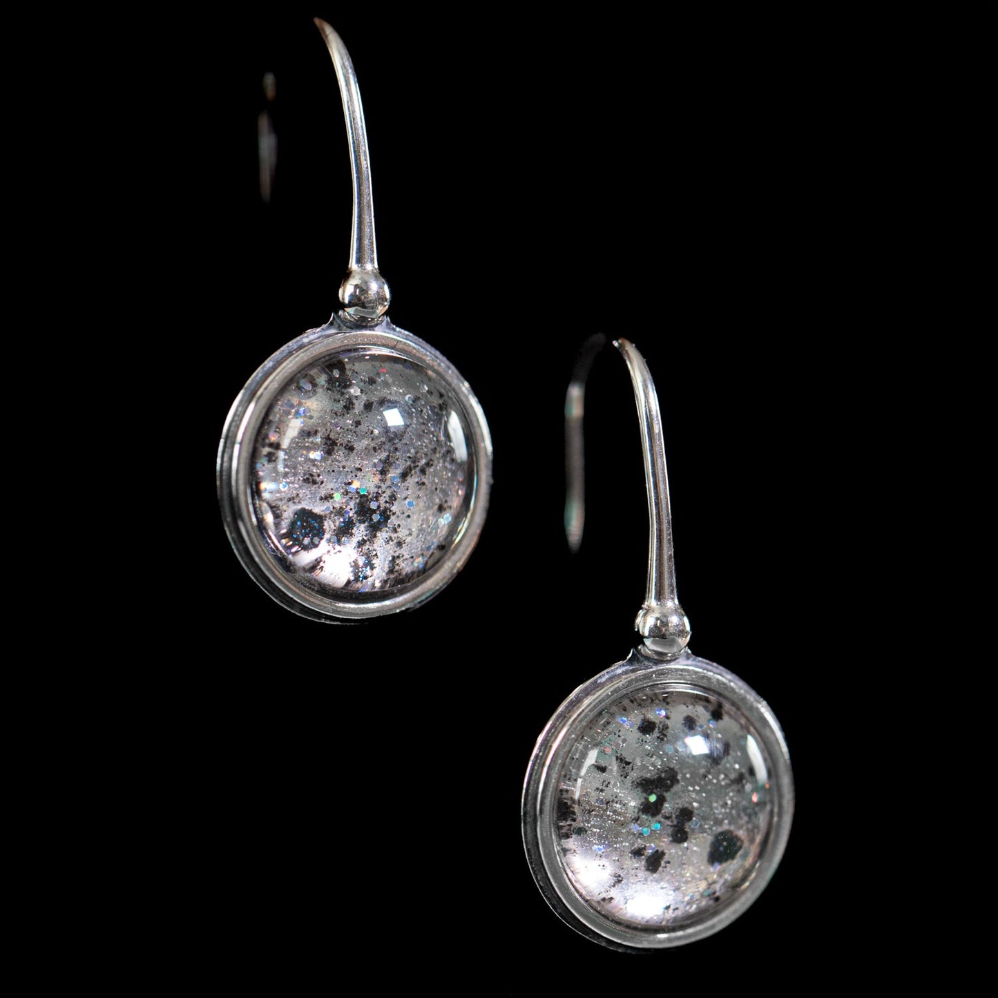 Nebula Fire Earrings - Birth of the Solar System - Allende Meteorite