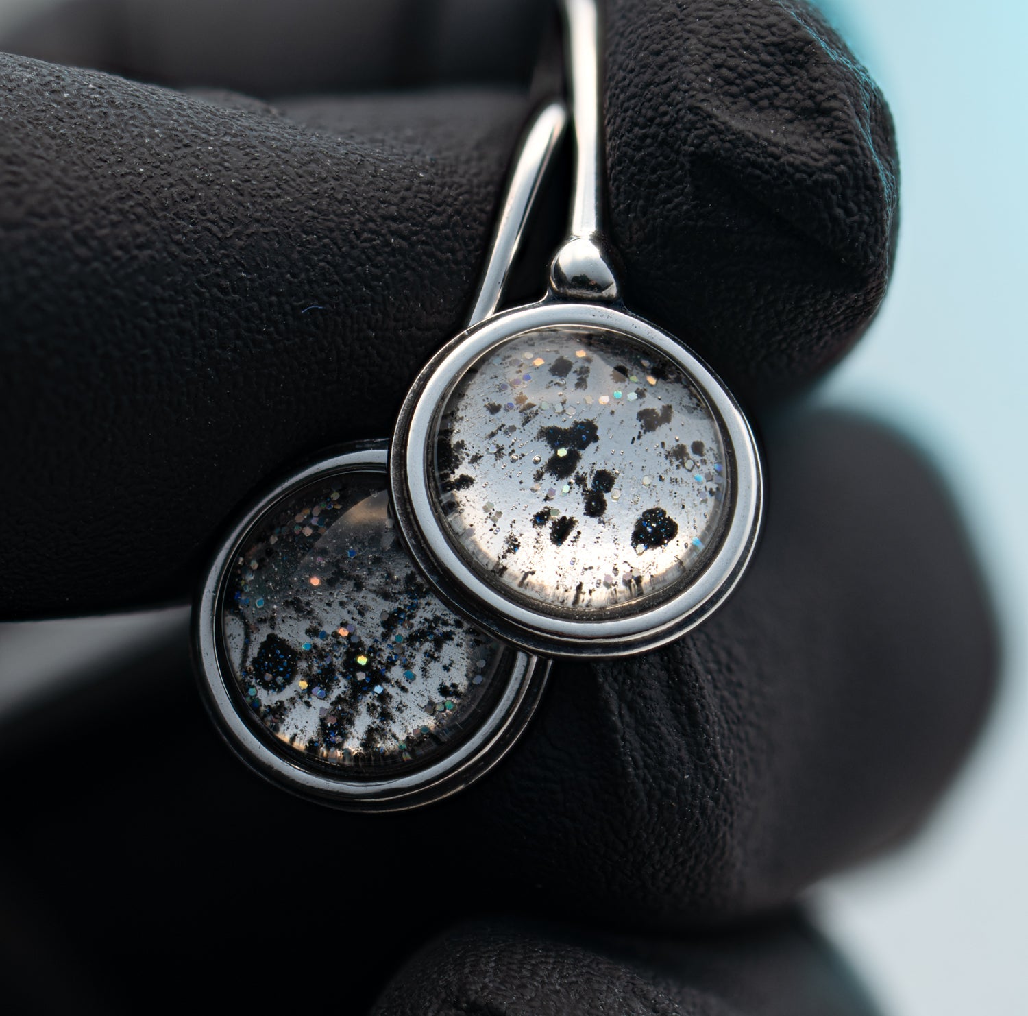 Nebula Fire Earrings - Birth of the Solar System - Allende Meteorite