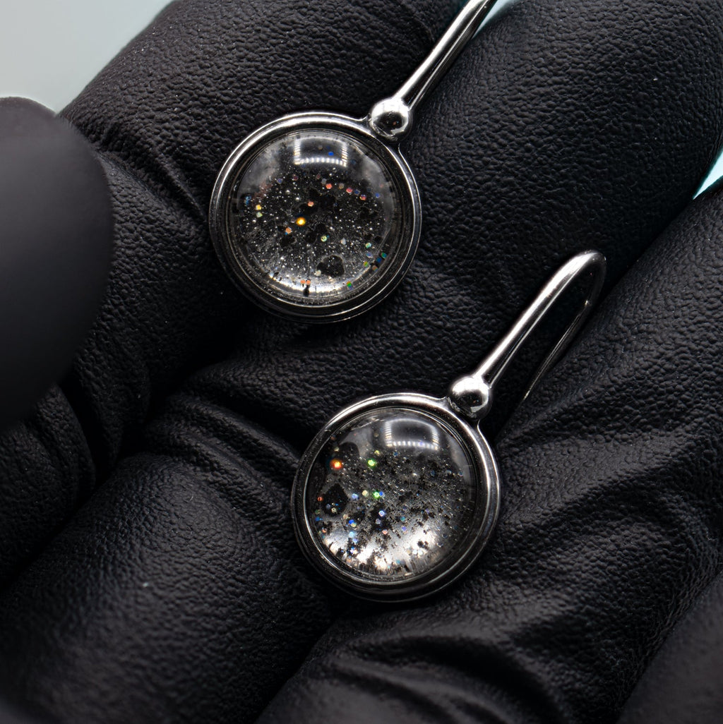 Nebula Fire Earrings - Birth of the Solar System - Allende Meteorite
