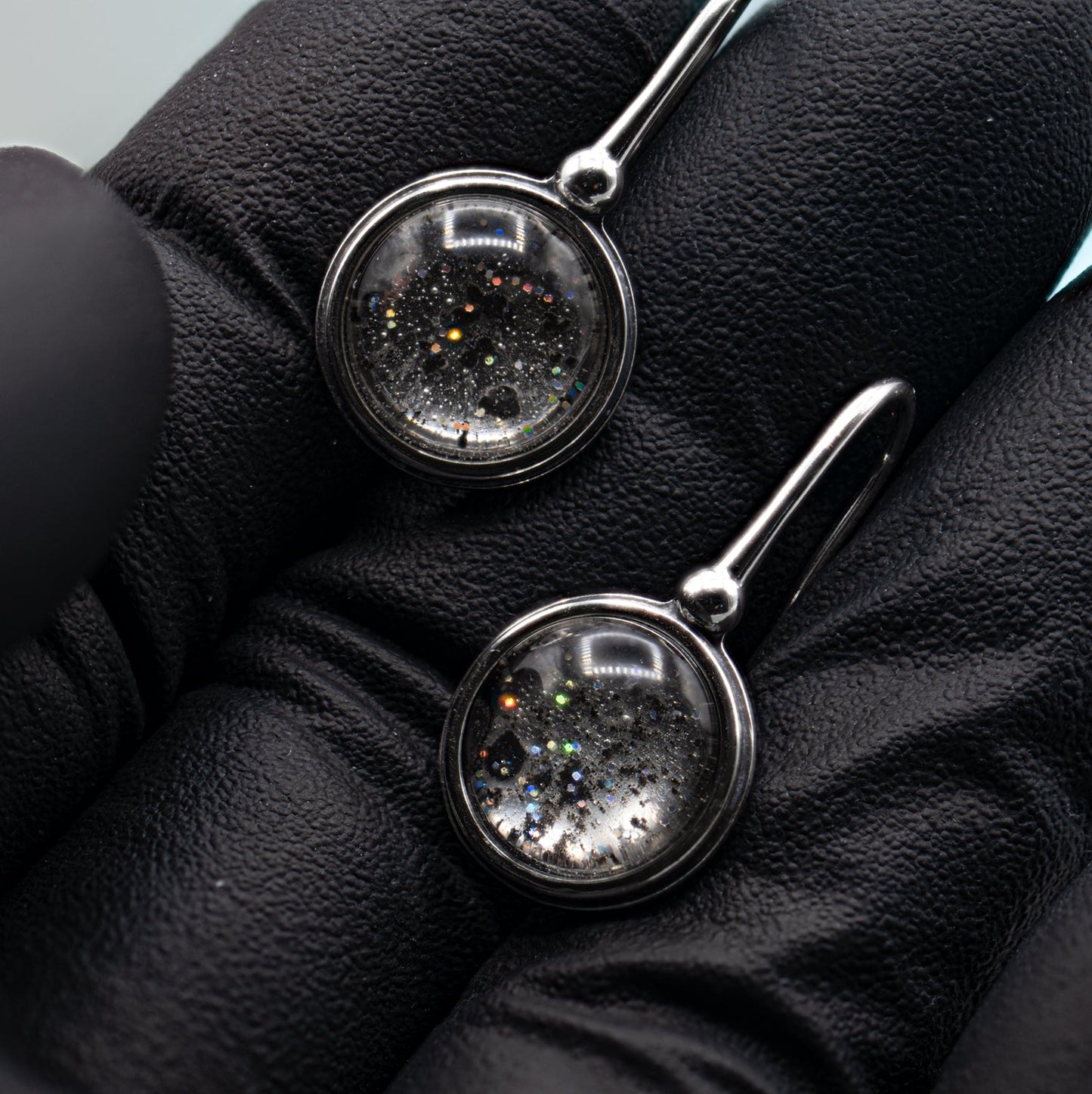 Nebula Fire Earrings - Birth of the Solar System - Allende Meteorite