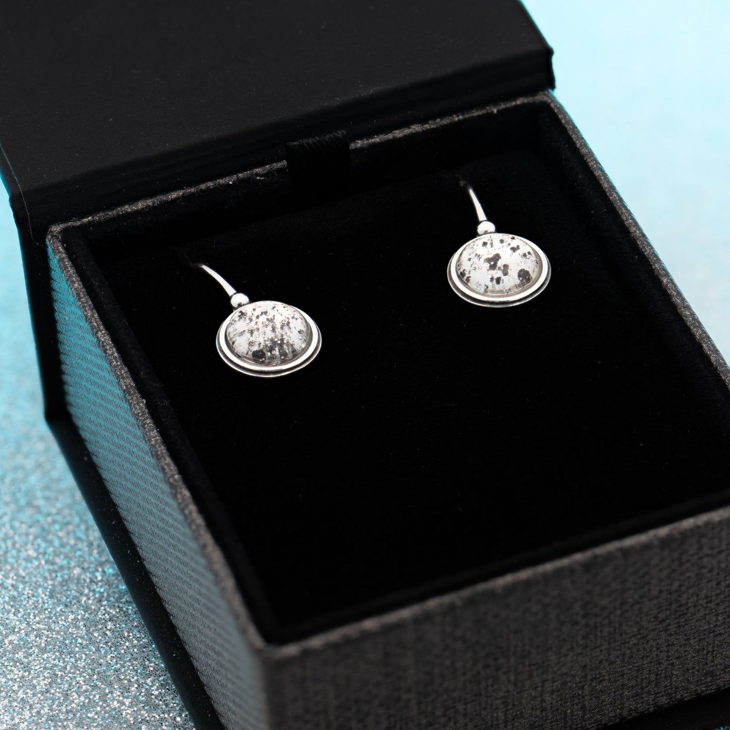 Nebula Fire Earrings - Birth of the Solar System - Allende Meteorite