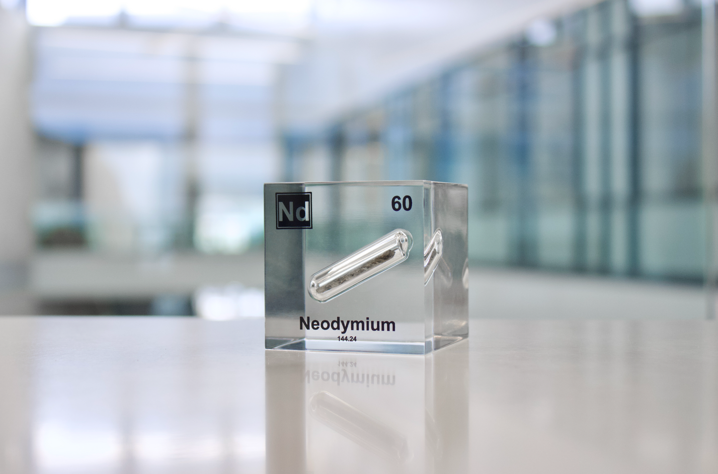 Neodymium Element Cube - 2" Acrylic Display - Atomic Number 60
