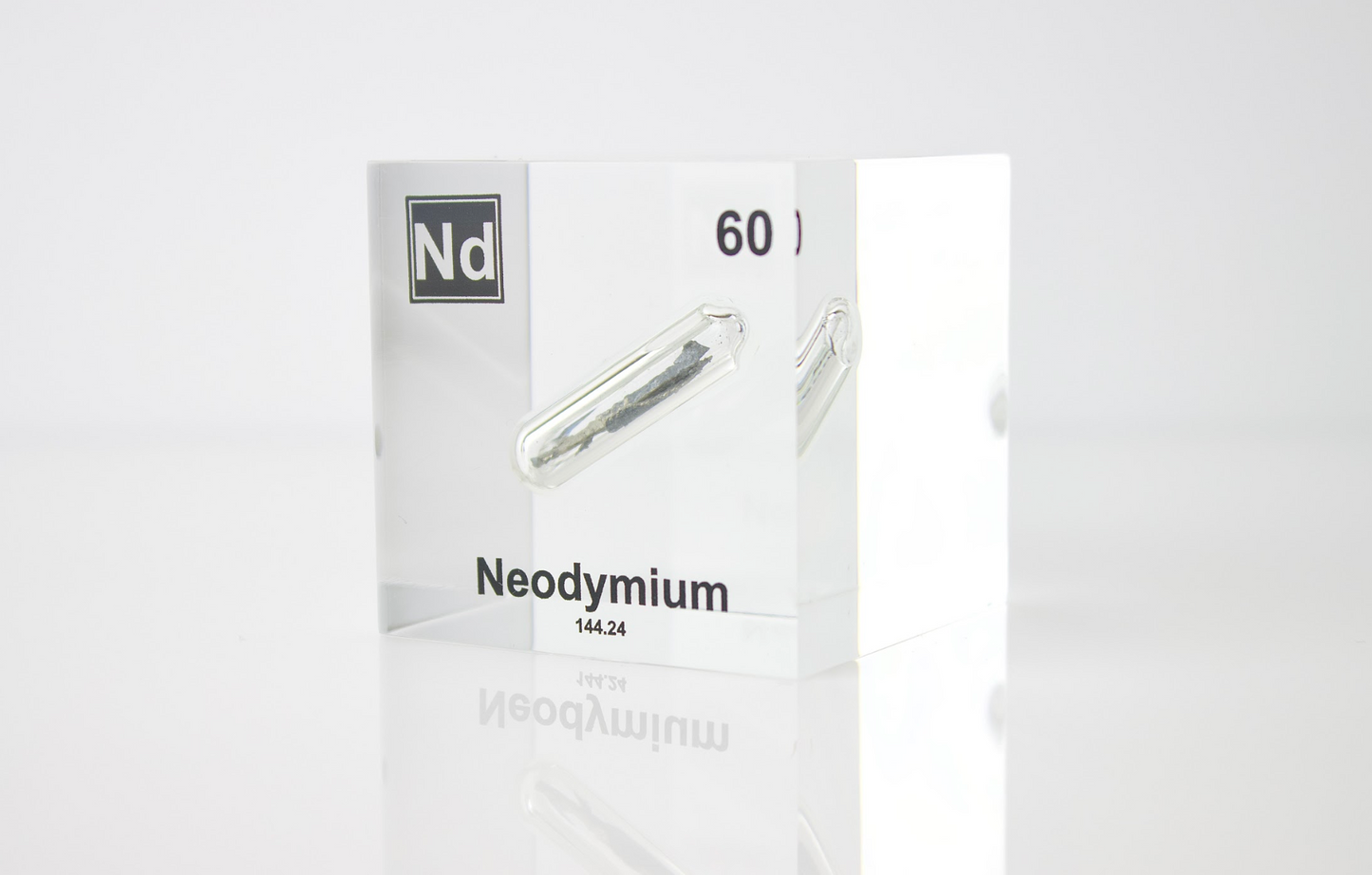 Neodymium Element Cube - 2" Acrylic Display - Atomic Number 60