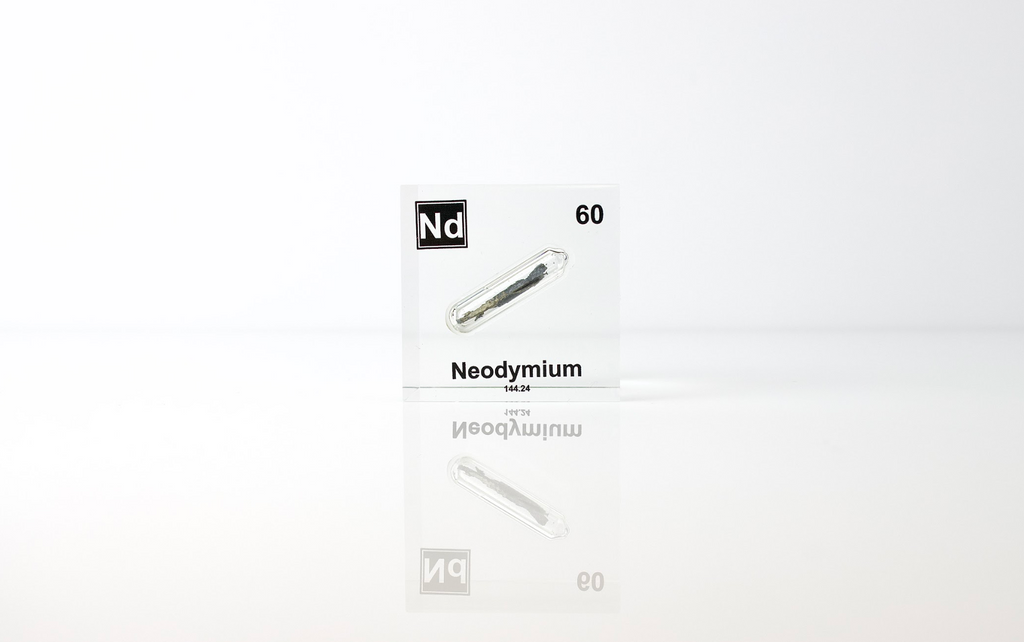 Neodymium Element Cube - 2" Acrylic Display - Atomic Number 60