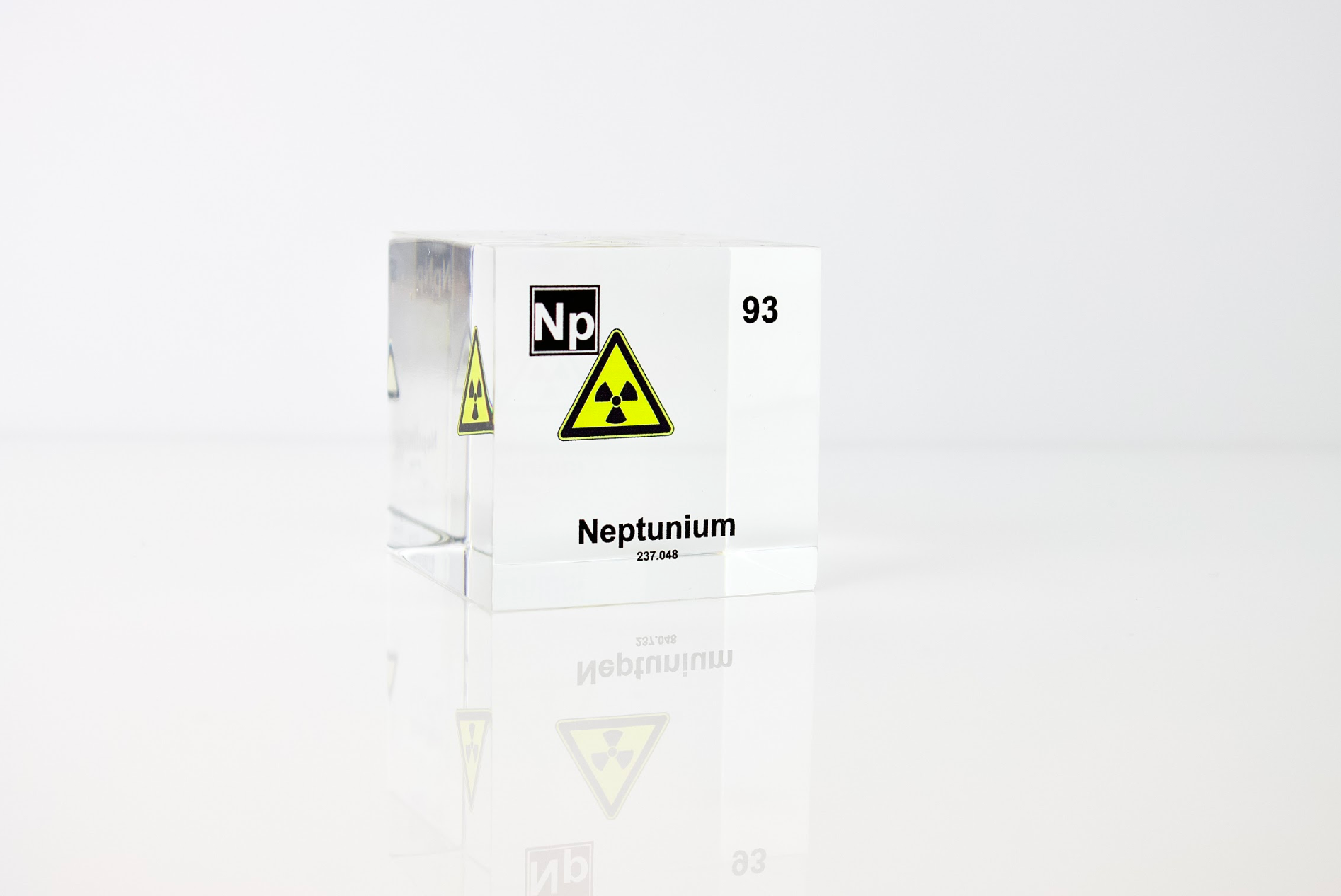 Neptunium Element Cube - 2" Acrylic Display - Atomic Number 93