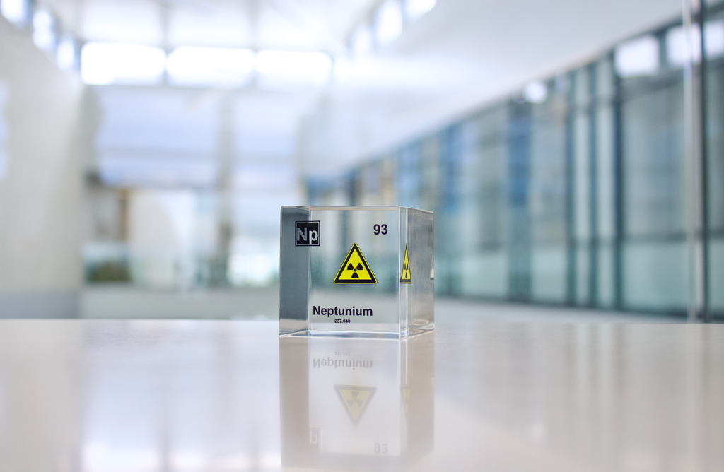 Neptunium Element Cube - 2" Acrylic Display - Atomic Number 93