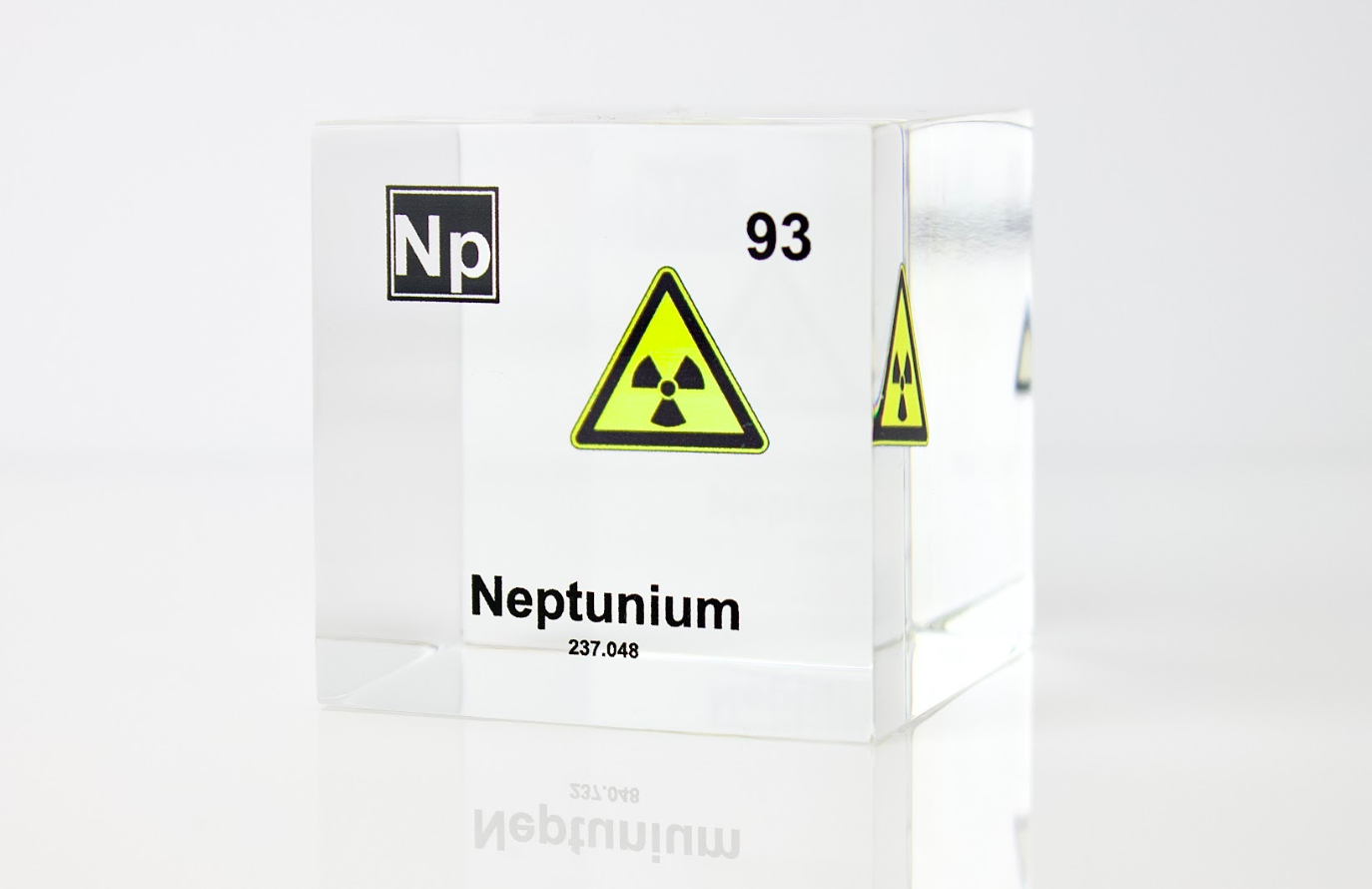 Neptunium Element Cube - 2" Acrylic Display - Atomic Number 93