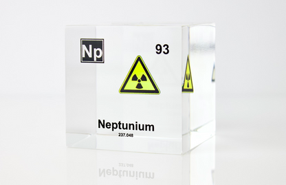 Neptunium Element Cube - 2" Acrylic Display - Atomic Number 93
